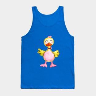 Fun, Lovable Duck, Kawaii, Happy Duck Tank Top